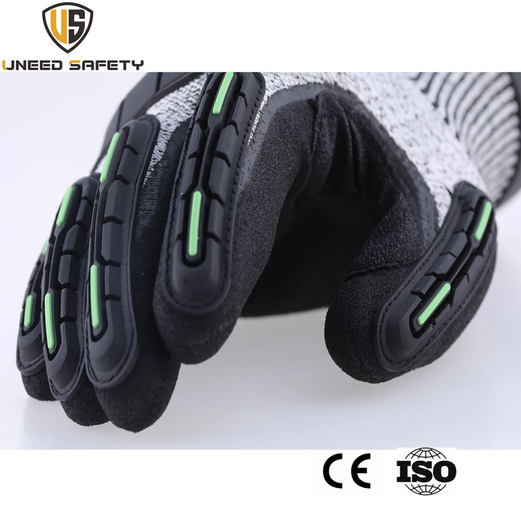 China Mechanic Impact Anti-Impact TPR Hppe Foam Nitrile Coated Safety Work Gloves