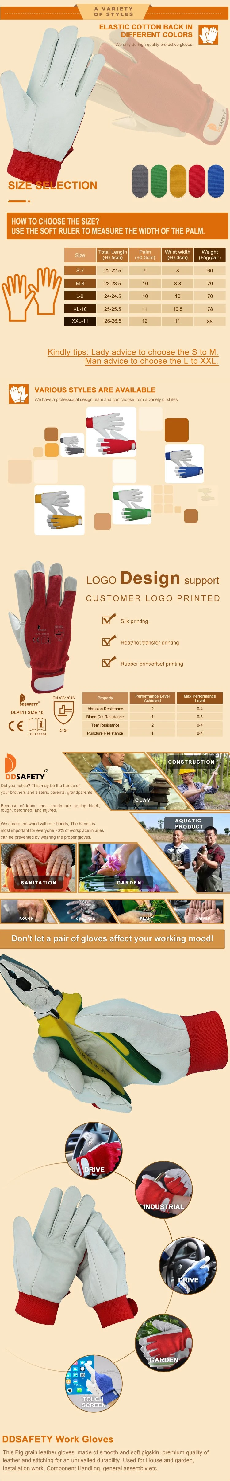 Wholesale Custom 16" Firefighter Gloves Red Fireproof Cowhide Leather Safety Work Welder Gloves High Temperature Using CE 2122