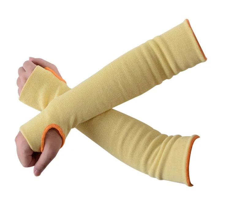 Protection Elbow Support Safety Work Hppe Cut Resistant Arm Sleeves with Thumb Hole