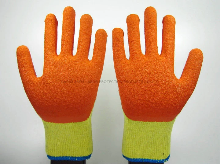 Latex Crinkle Coated Labor Protective En388 Construction Mechanical Industrial Safety Work Gloves