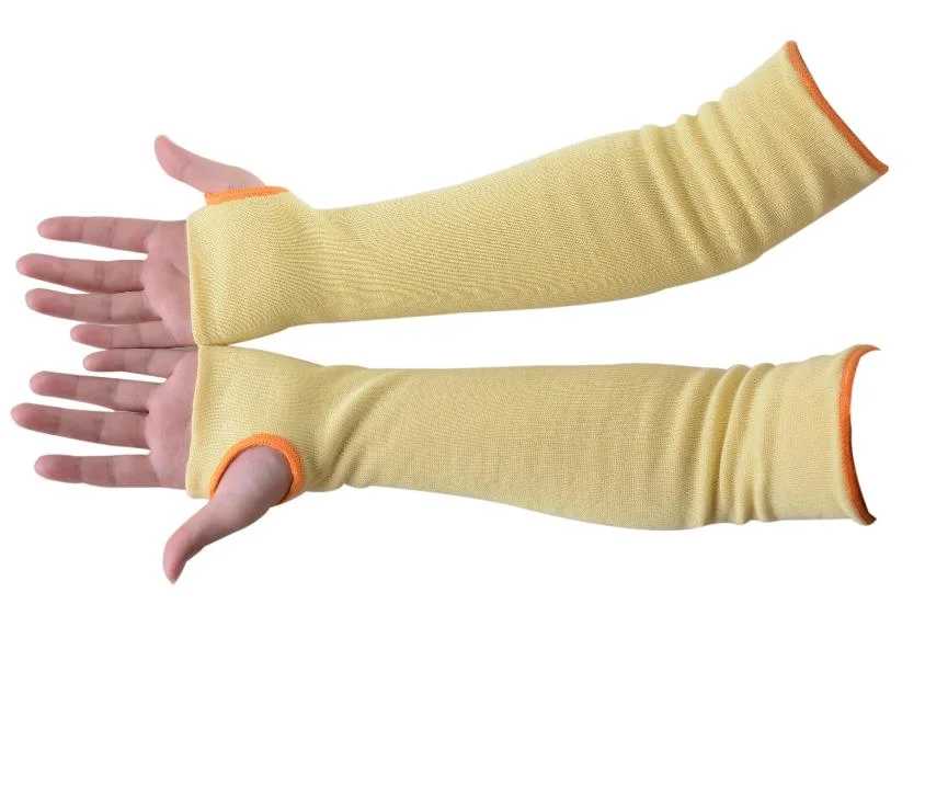 Protection Elbow Support Safety Work Hppe Cut Resistant Arm Sleeves with Thumb Hole