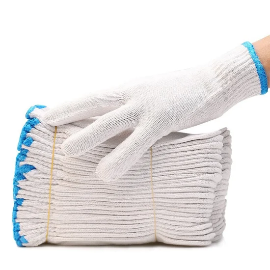 La Chine en gros 10/7gauge sécurité/gant de travail industriel/main de travail Guantes Gants tricotés en coton blanc