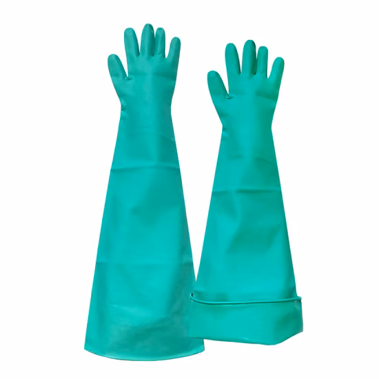 Gants secs de boîte avec le matériel en caoutchouc nitrile pour la nourriture, le chimique, le laboratoire électrique