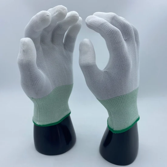 Commerce de gros pas cher anti statique doigt trempage PU enduit de travail des gants de travail de sécurité des gants de travail